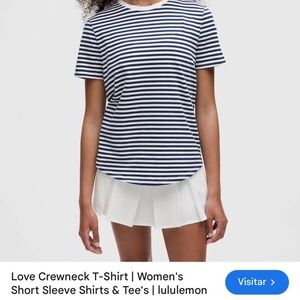 lululemon athletica Black and White Striped Tee